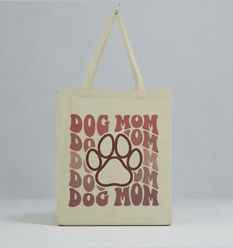 Wavy Dog Mom Tote Bag